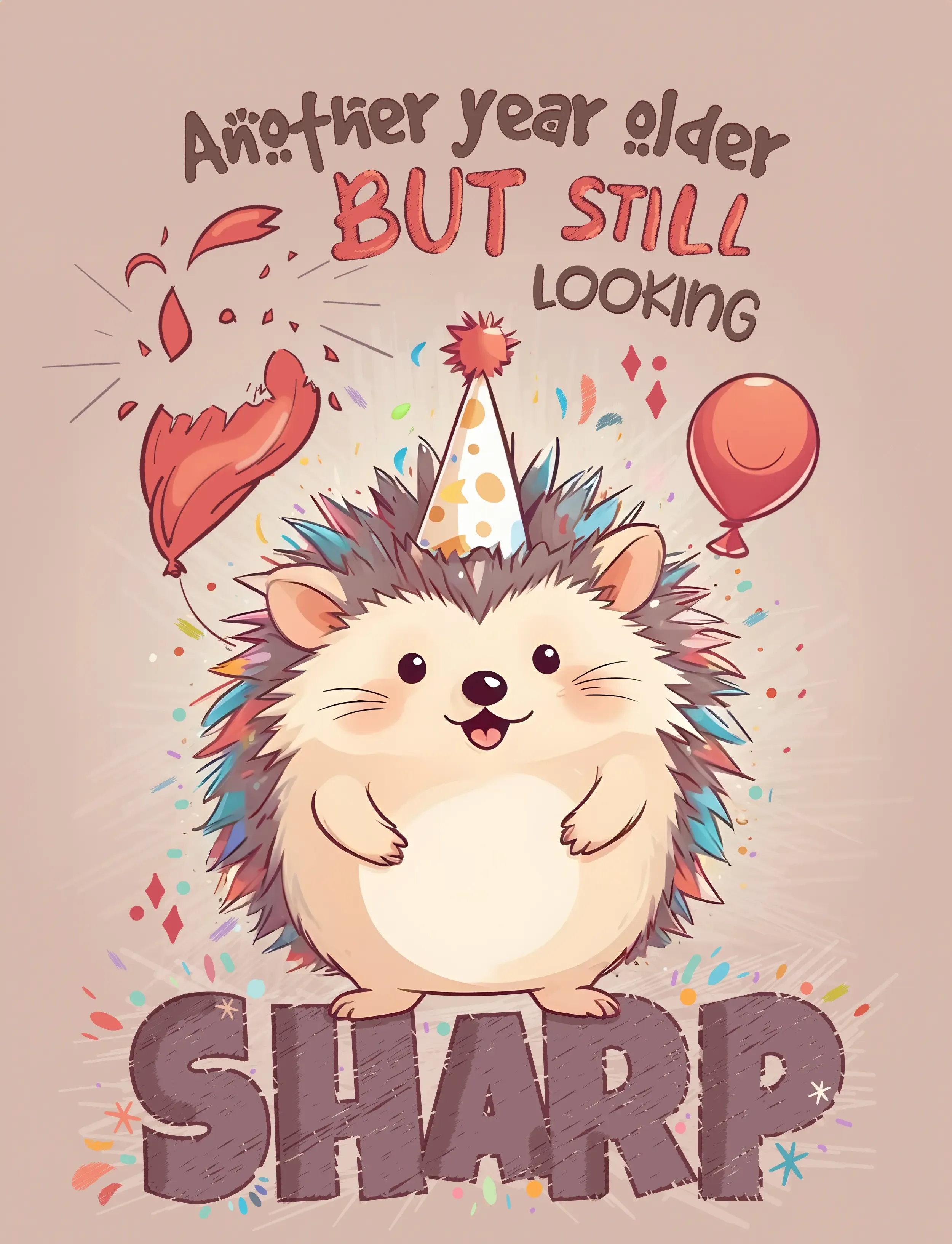 Still Sharp Hedgehog Card Colors