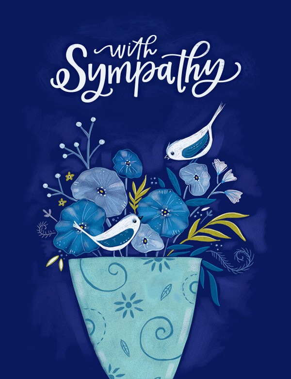 With Sympathy Flower Pot